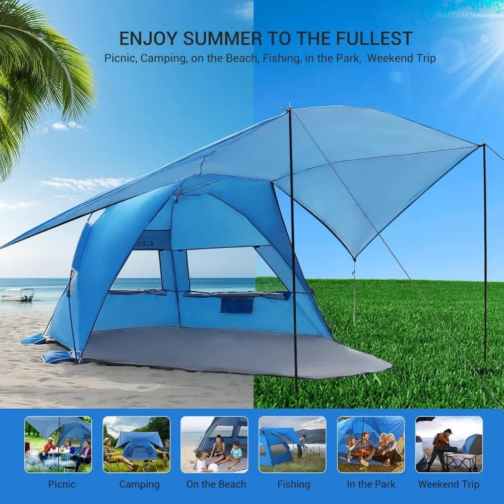 Beach Tent with 360° Removable Canopy