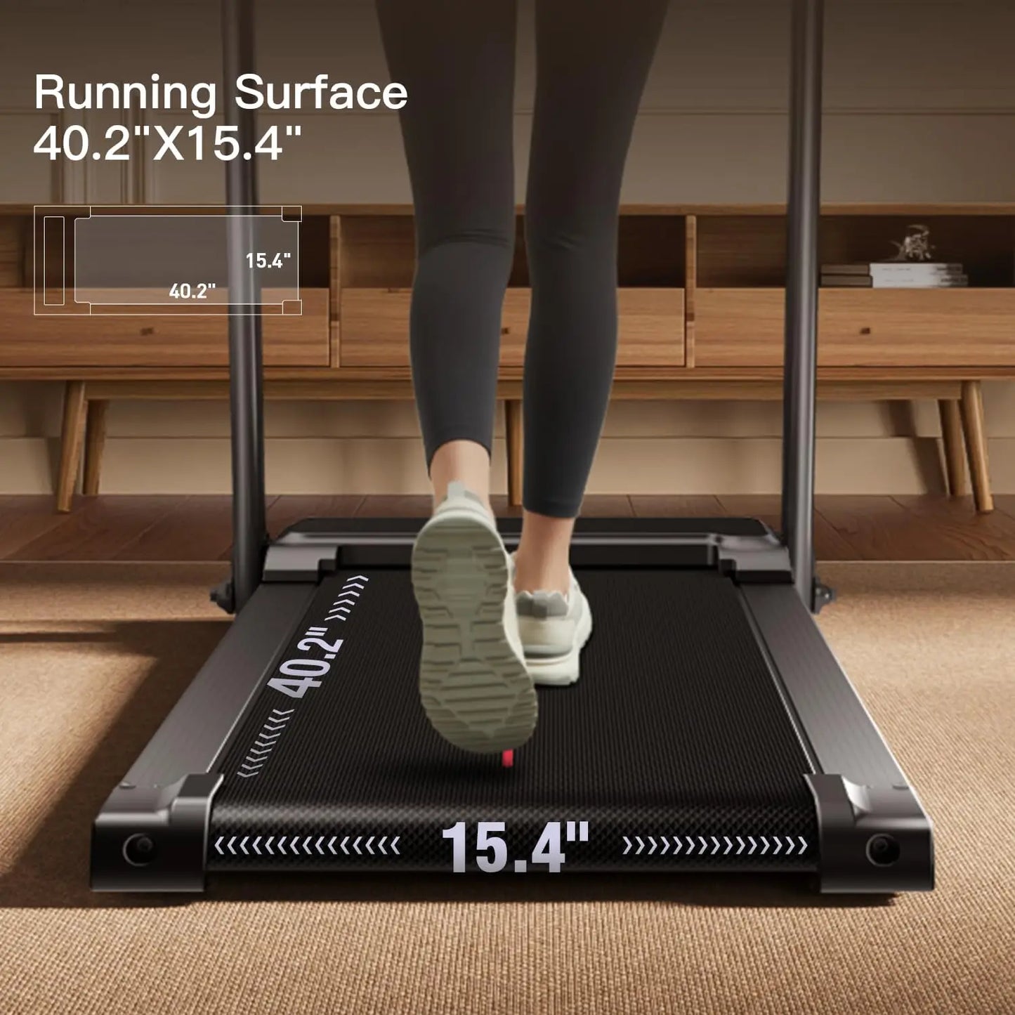 Home Folding Treadmill with Pulse Sensor