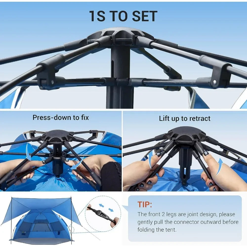 Beach Tent with 360° Removable Canopy