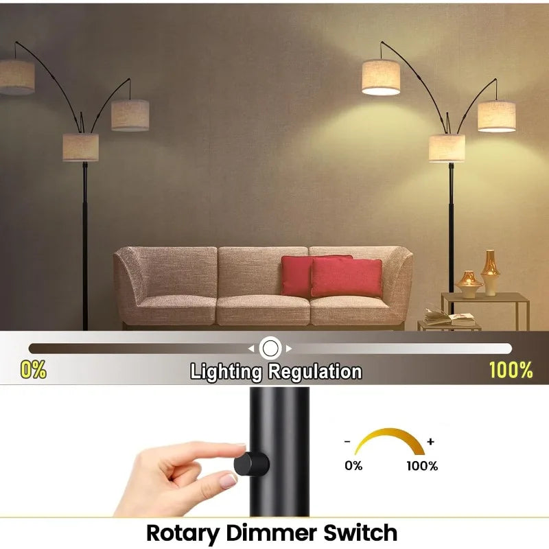 Floor Lamps for Living Room-Modern 3 Lights