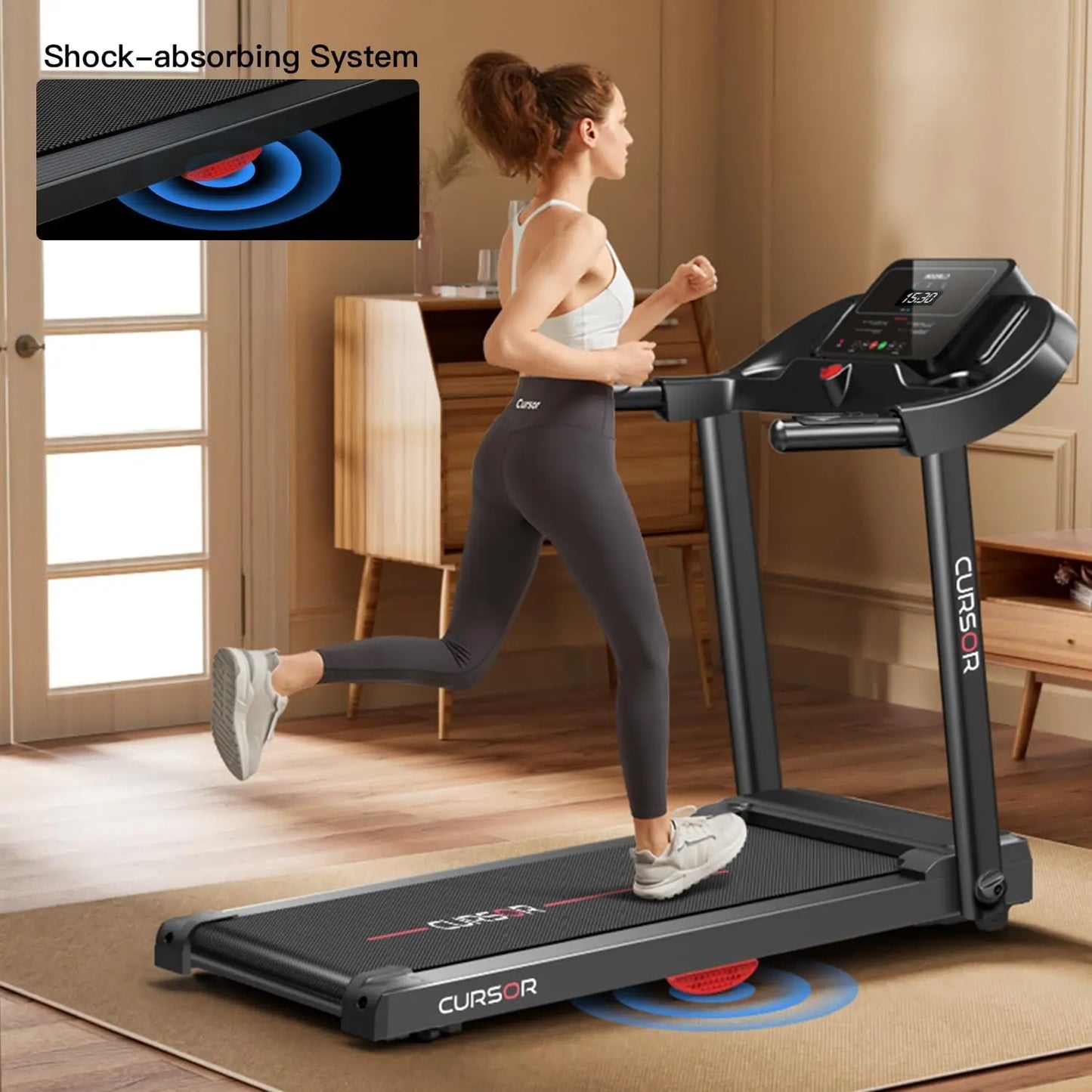 Home Folding Treadmill with Pulse Sensor