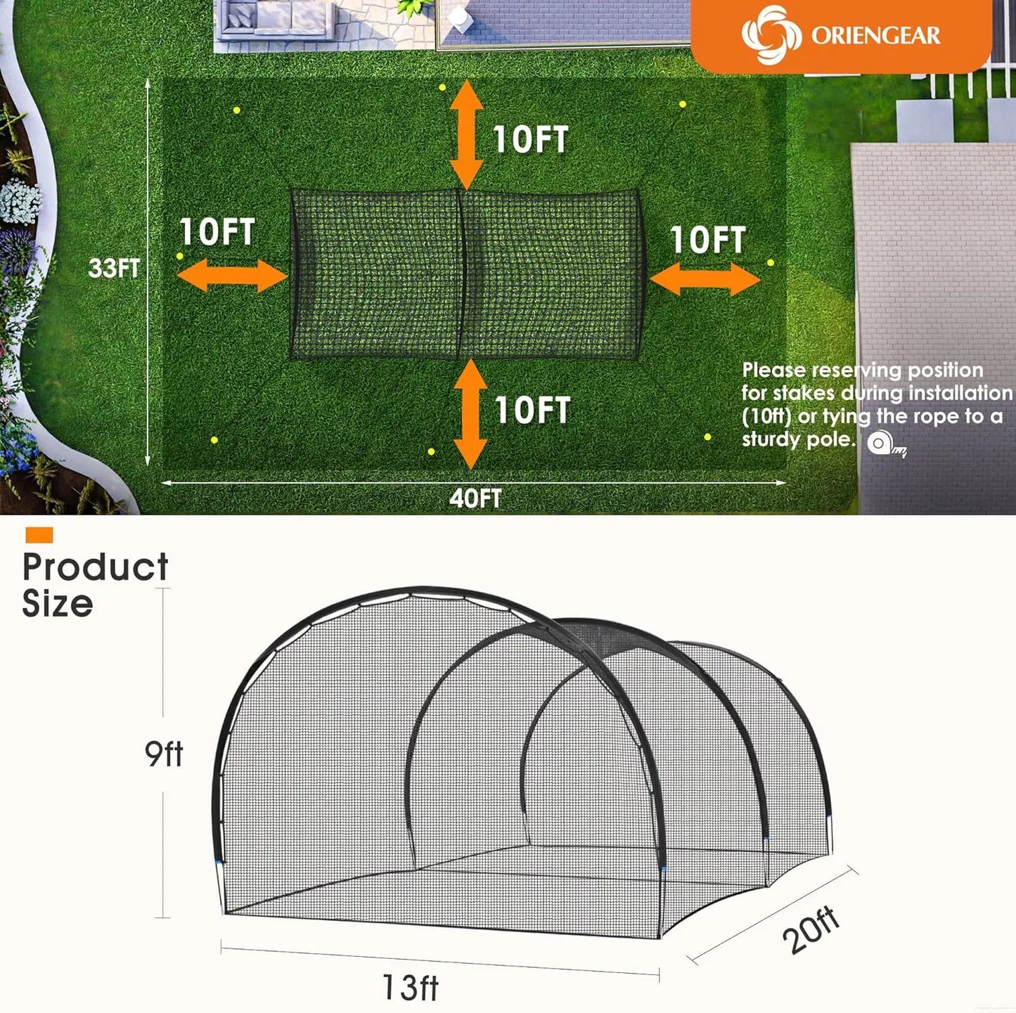 Batting Cages 20&30ft for Backyard