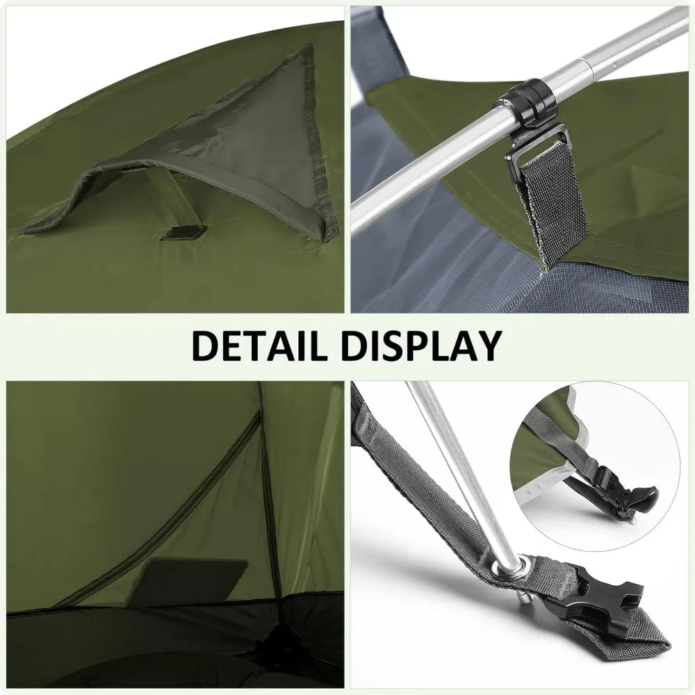 Camping Tent 1 Person Waterproof Easy Setup Lightweight