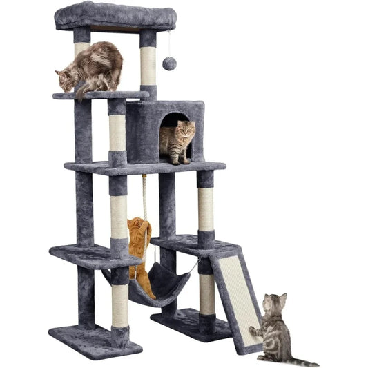 Large Multi-Level Cat Tree, 63 Inches Tall